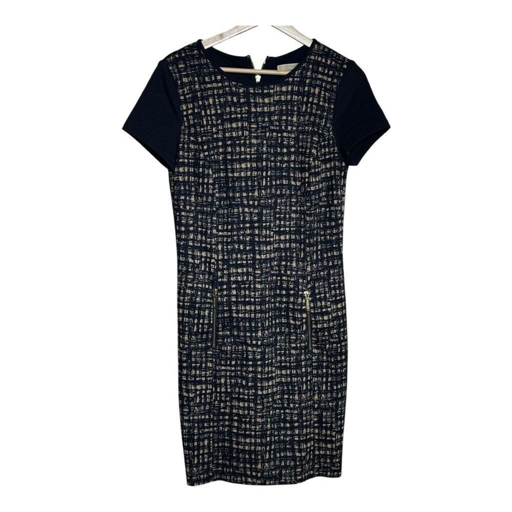 Michael MICHAEL KORS knee-length dress‎ black blue size 4